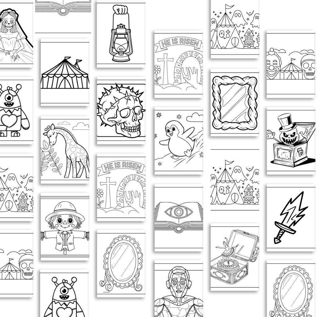 50,000+ Kids Coloring Pages Mega Bundle (PLR MRR) Instant Download