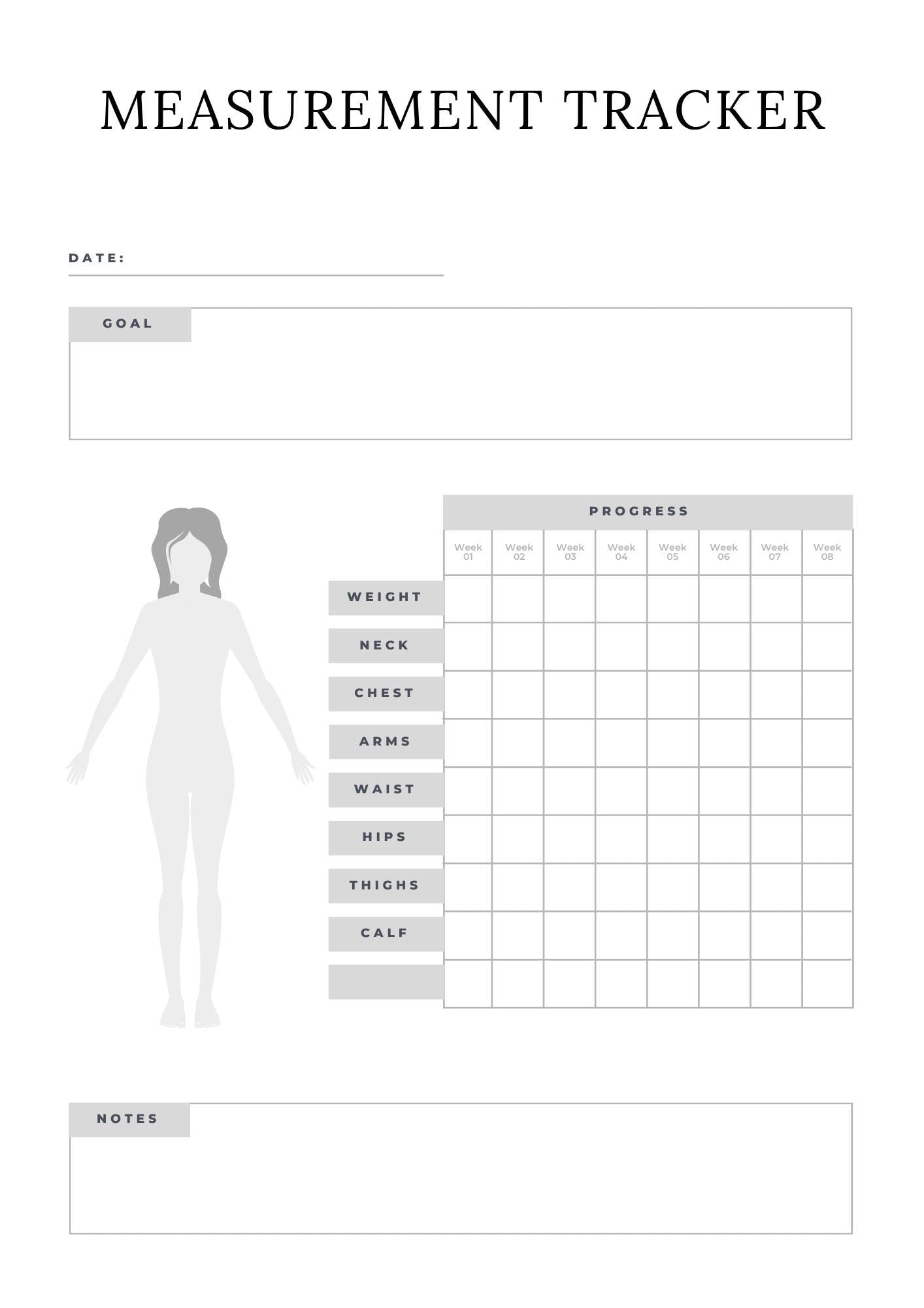 Fitness Planner 2026 – Weight Loss Journal, Habit Tracker (Digital Download)