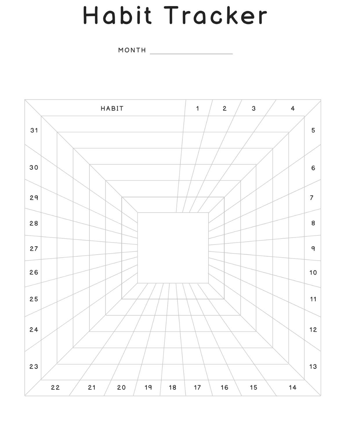 Habit Tracker Printable | Monthly 30-Day Goal Planner (A4 PDF Download)